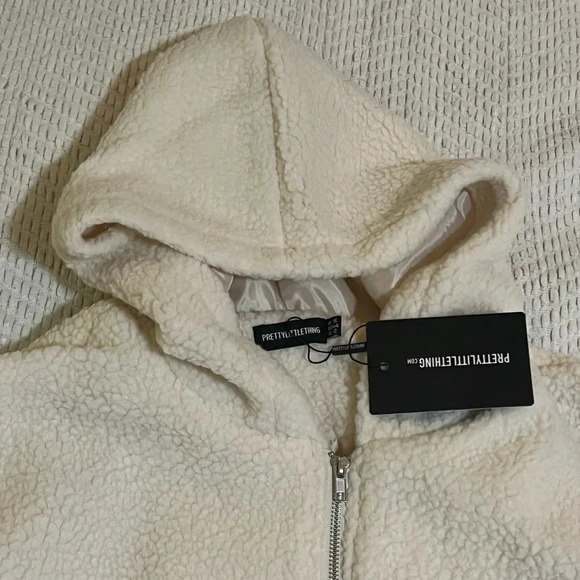 🖤New Cream Borg Hooded Zip Through Jacket🖤 - Picture 5 of 8
